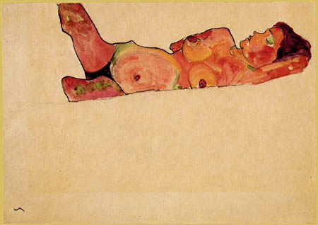 Egon Schiele - Une jeune fille endormie