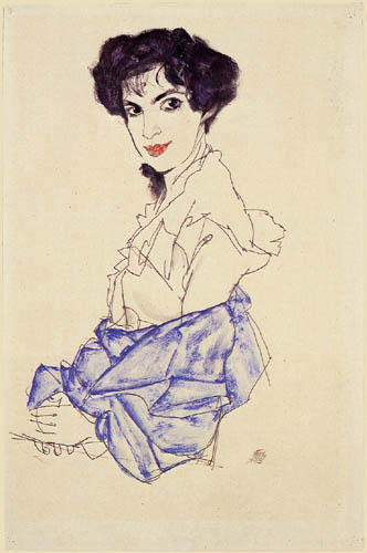 Egon Schiele - Portrait of Elisabeth Lederer
