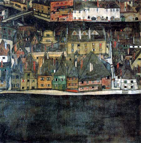 Egon Schiele - The small town III