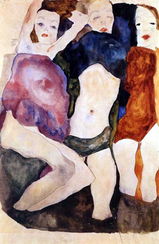 Egon Schiele - Three girls