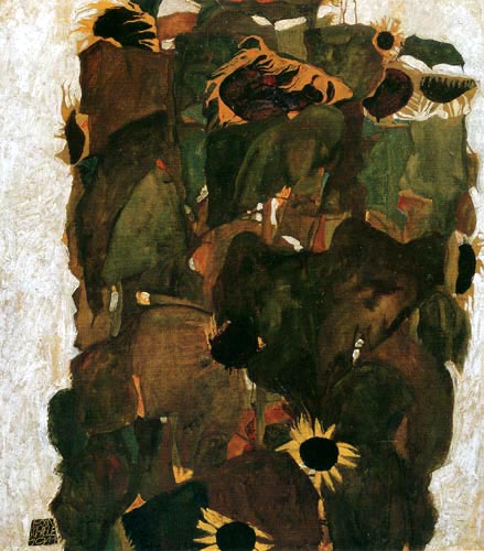 Egon Schiele - Sonnenblumen