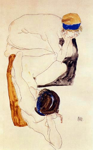 Egon Schiele - Two Lying Women