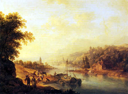 Christian Georg Schütz II - Rhineland River Landscape