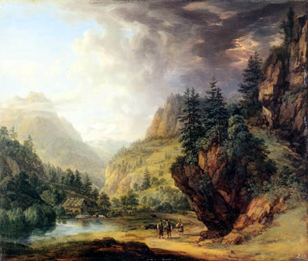 Christian Georg Schütz II - Landscape in Switzerland
