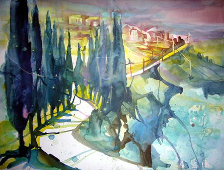 Rainer Sebald - Cypress Avenue near San Mininato, Tuscany