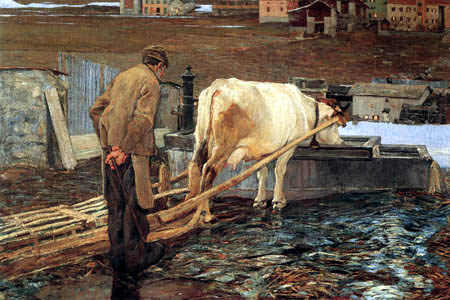 Giovanni Segantini - At the watering place