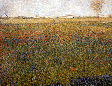 Georges-Pierre Seurat - A clover field, Saint-Denis