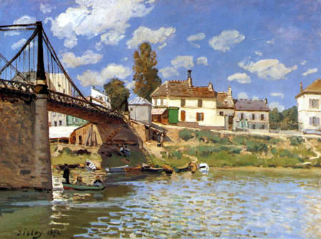 Alfred Sisley - Pont dans Villeneuve-la-Garenne
