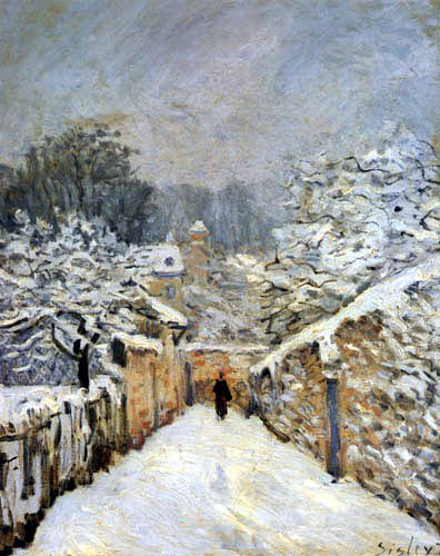 Alfred Sisley - Neige en Louveciennes