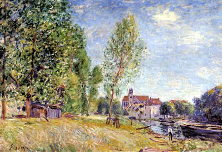 Alfred Sisley - Boathouse, Moret-sur-Loing