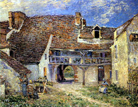 Alfred Sisley - Ferme à Saint-Mammès