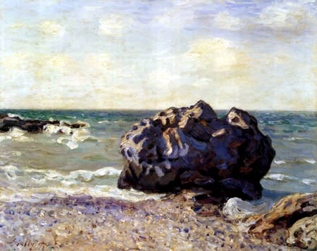 Alfred Sisley - Rocas en el mar