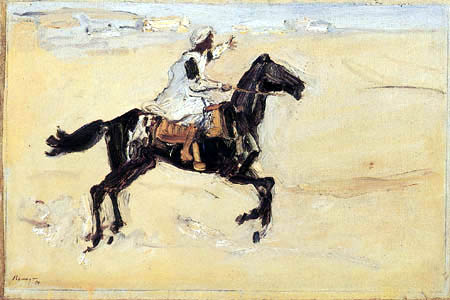 Max Slevogt - An Arab to horse