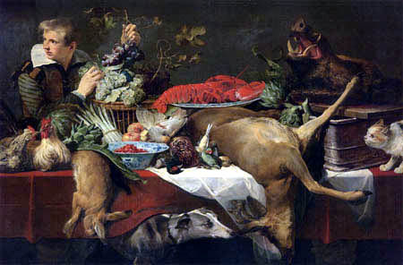 Frans Snyders (Snijders) - Pantry Scene with Servant