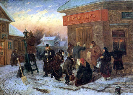 Leonid Solomatkin - Avant un restaurant