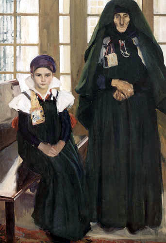 Joaquín Sorolla y Bastida - Grandmother and granddaughter