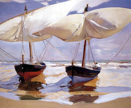 Joaquín Sorolla y Bastida - Beached Boats, Valencia