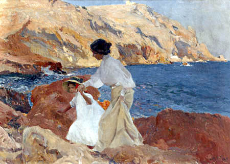 Joaquín Sorolla y Bastida - Clotilde and Elena on the Rocks, Javea