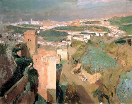 Joaquín Sorolla y Bastida - La tour des sept points, Alhambra