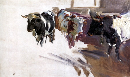Joaquín Sorolla y Bastida - Study of bulls, Seville