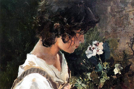 Joaquín Sorolla y Bastida - Italian girl with flowers