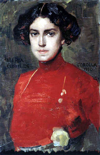 Joaquín Sorolla y Bastida - Maria in a Red Blouse