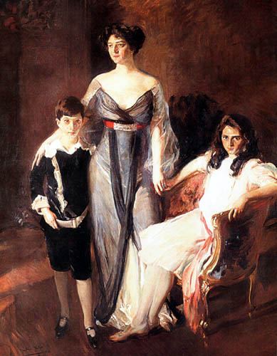 Joaquín Sorolla y Bastida - Mrs. Ira Nelson Morris with her children