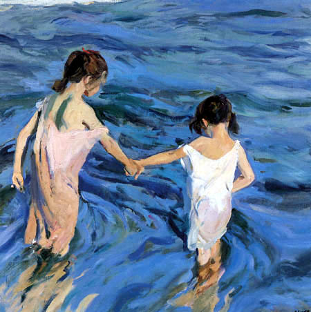 Joaquín Sorolla y Bastida - Girls in the sea