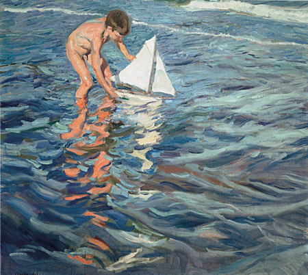 Joaquín Sorolla y Bastida - The little sail boat