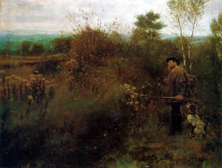 Johann Sperl - The blackcock hunter (painted with W. Leibl)