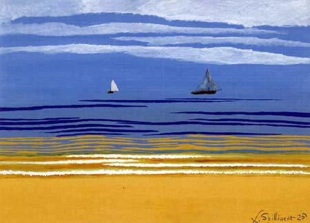 Léon Spilliaert - Seascape with Sailboats