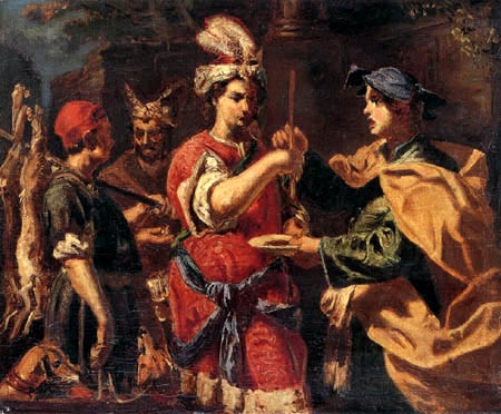 Carl Spitzweg - Esau and Jacob