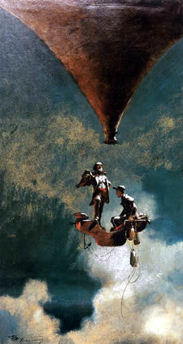 Carl Spitzweg - Balloon voyage