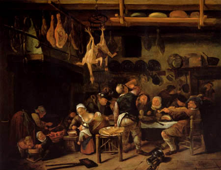Jan Havicksz. Steen - The fat kitchen