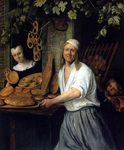 Jan Havicksz. Steen - The baker Oostwaert with Catharina Keyzerswaert