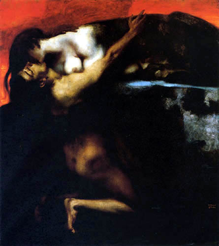 Franz von Stuck - Le baiser du Sphinx