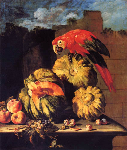 Franz Werner von Tamm - Parrot on cucurbits