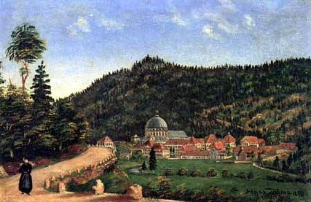 Hans Thoma - View of St. Blasien