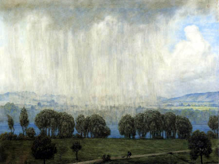 Hans Thoma - Paisaje en tempestad