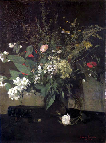 Hans Thoma - Bouquet de champ avec le jasmin