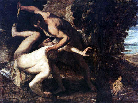 Tintoretto (Jacopo Robusti) - Caín y Abel