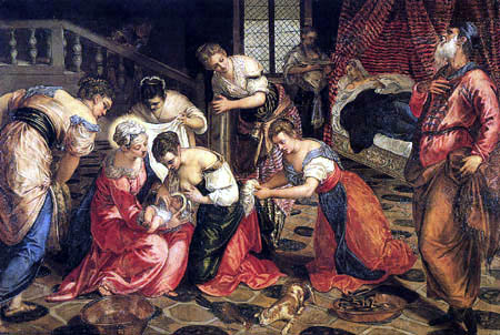 Tintoretto (Jacopo Robusti) - Geburt von Johannes