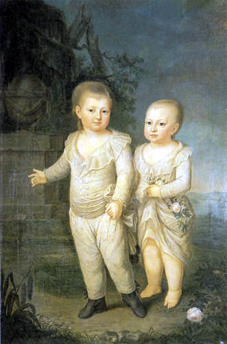 Johann Friedrich August Tischbein - The princes Paul and Peter