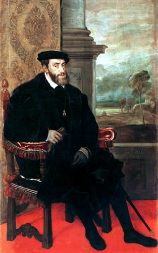 Titian (Tiziano Vecellio) - Portrait of Karl V