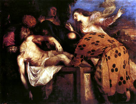 Tizian (Tiziano Vecellio) - Die Grablegung