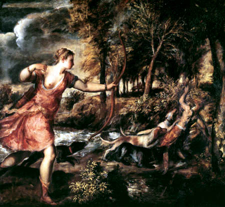 Titian (Tiziano Vecellio) - The death of Actaeon