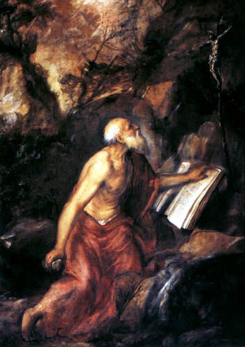 Tizian (Tiziano Vecellio) - Der heilige Hieronymus