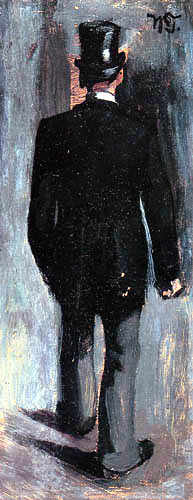 Wilhelm Trübner - Un caballero con un sombrero de copa