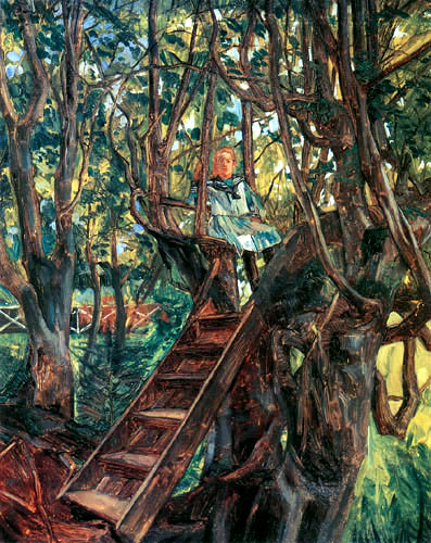 Wilhelm Trübner - Fille dans l'arbre
