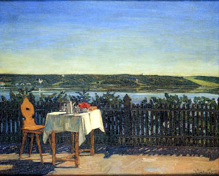 Wilhelm Trübner - Une table basse sur le lac de Starnberg